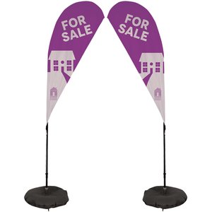 6ft Indoor Tear Drop Flag - Double Sided Main Image