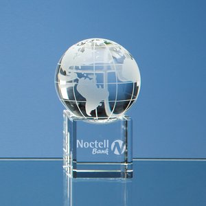 DISC 50mm Crystal Globe Award Main Image