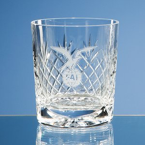 DISC Durham Lead Crystal Panel Whisky Tumbler Main Image