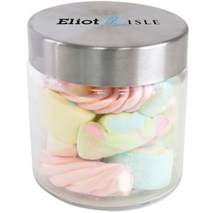 DISC Small Glass Sweet Jar - Coloured Mallows Main Image
