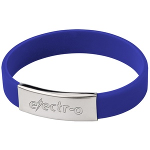 DISC Silicone Wristband with Metal Plate Main Image