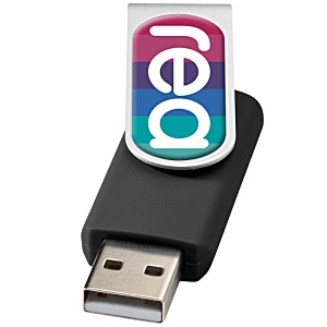 DISC 1gb Rotate USB Flashdrive - Domed - Digital Print Main Image