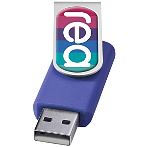 DISC 2gb Rotate USB Flashdrive - Domed - Digital Print Main Image
