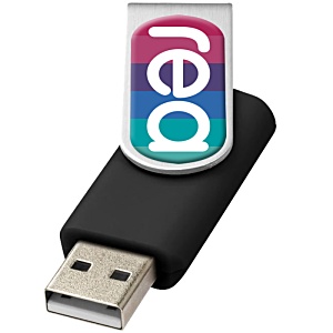 DISC 4gb Rotate USB Flashdrive - Domed - Digital Print Main Image