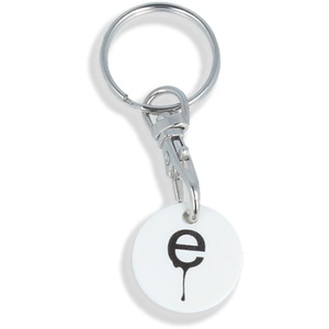 DISC White Trolley Coin Keyring Main Image