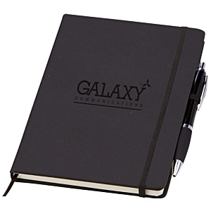 Noir A5 Notebook with Curvy Pen - Debossed Main Image