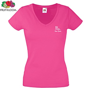Fruit of the Loom Women's Value V-Neck T-Shirt - Colours Main Image