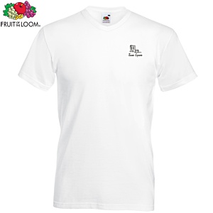 Fruit of the Loom Men's Value V-Neck T-Shirt - White Main Image