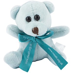 10cm Mini Beanie Bear with Bow Main Image