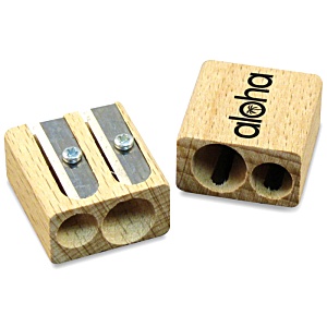 Wooden Double Pencil Sharpener - 2 Day Main Image