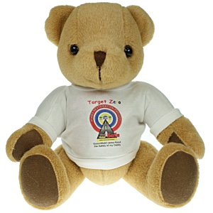 30cm Jointed Honey Bear with T-Shirt Main Image