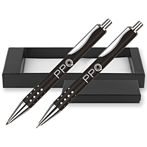 Techno Pen & Pencil Set - Engraved Main Image