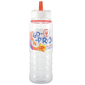 DISC Bowe Sports Bottle with Straw -  Full Colour Main Image