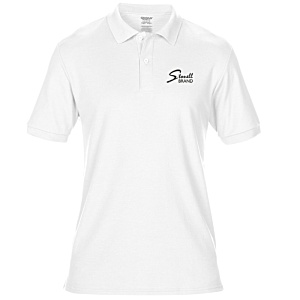 Gildan DryBlend Double Pique Polo Shirt - White - Embroidered Main Image