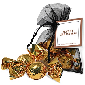 DISC Organza Bag - Gold Foiled Caramels Main Image