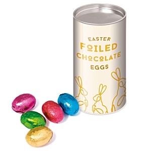 DISC Small Snack Tube - Chocolate Foil Eggs Main Image