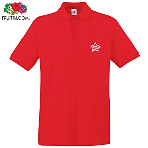 Fruit of the Loom Premium Polo Shirt - Colours - Printed Main Image