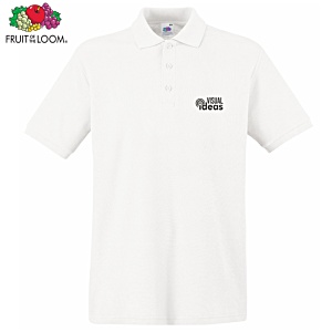SUSP Fruit of the Loom Premium Polo Shirt - White- Printed Main Image