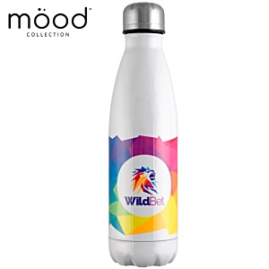 Mood Vacuum Insulated Bottle - White - Digital Wrap Main Image