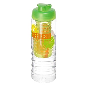 DISC Treble Fruit Infuser Sports Bottle - Flip Lid Main Image