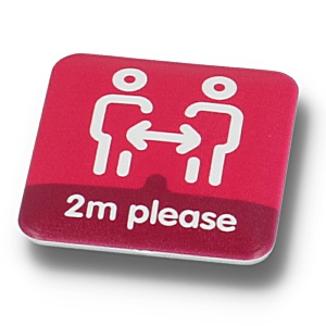 37mm Square Eco Badge - 2m Please Main Image