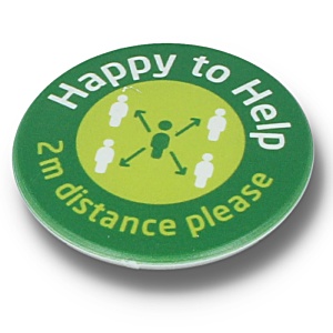 45mm Circle Eco Badge - Happy To Help Main Image