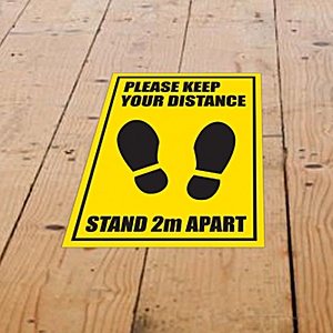 Laminated Anti-Slip Vinyl A2 Floor Stickers Main Image