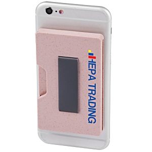 DISC Wheat Straw RFID Phone Card Wallet with Finger Loop Main Image