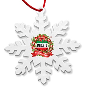 Snowflake Christmas Decoration - White Main Image