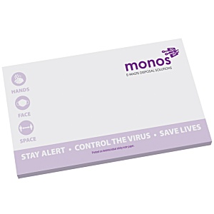 DISC Antimicrobial 5" x 3" Sticky Notes - Full Colour Main Image