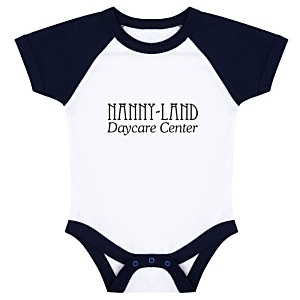 Essential Short Sleeve Baby Baseball Bodysuit Main Image
