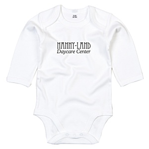 BabyBugz Baby Organic Cotton Long Sleeve Bodysuit - White Main Image