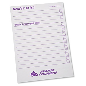 A5 25 Sheet Notepad - Today's List Design Main Image
