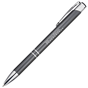 Moneta Metal Gloss Pen - Engraved - Black Ink Main Image