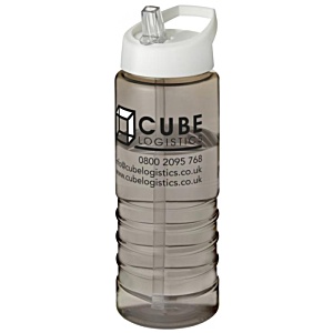 Treble Sports Bottle - Black - Spout Lid Main Image