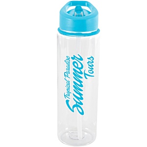 Evander 725ml Sports Bottle - Clear - Printed Main Image