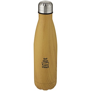 Cove 500ml Wood-Look Vacuum Insulated Bottle - Budget Print Main Image