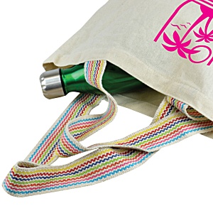 Bowcast 6oz Cotton Shopper with Rainbow Handles - Printed Main Image