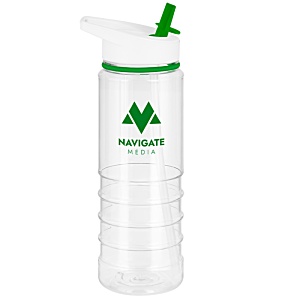 Pure Sports Bottle with Straw - White - Printed Main Image
