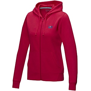 Ruby Women's Organic Cotton Zipped Hoodie - Embroidered Main Image