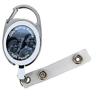 Carabiner Pull Reel ID Card Holder Main Image