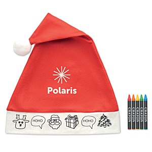 SUSP SEASONAL Kids Colour in Christmas Hat Main Image