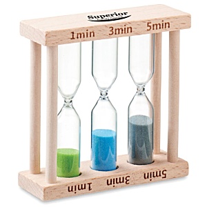 Set of 3 Wooden Sand Timer Main Image