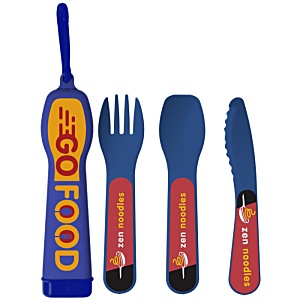 Lunch Mate Recycled Cutlery Set - Colours - Digital Printed Case & Cutlery Main Image