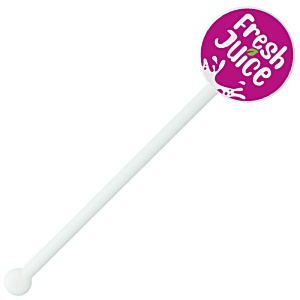 Recycled Round Drink Stirrer - White Main Image