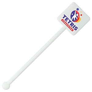 Recycled Square Drink Stirrer - White Main Image