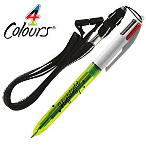BIC® 4 Colours Fluo Highlighter Pen with Lanyard Main Image