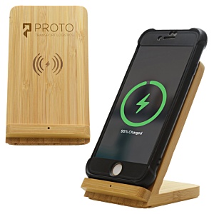Bamboo Phone Charger Stand Main Image