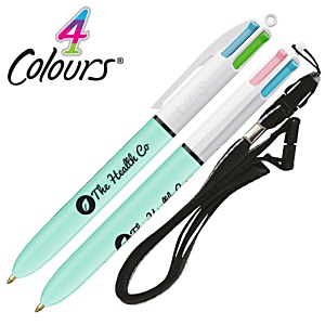 BIC® 4 Colours Fashion Inks Pen with Lanyard Main Image