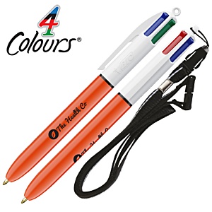 BIC® 4 Colours Fine Point Pen with Lanyard Main Image